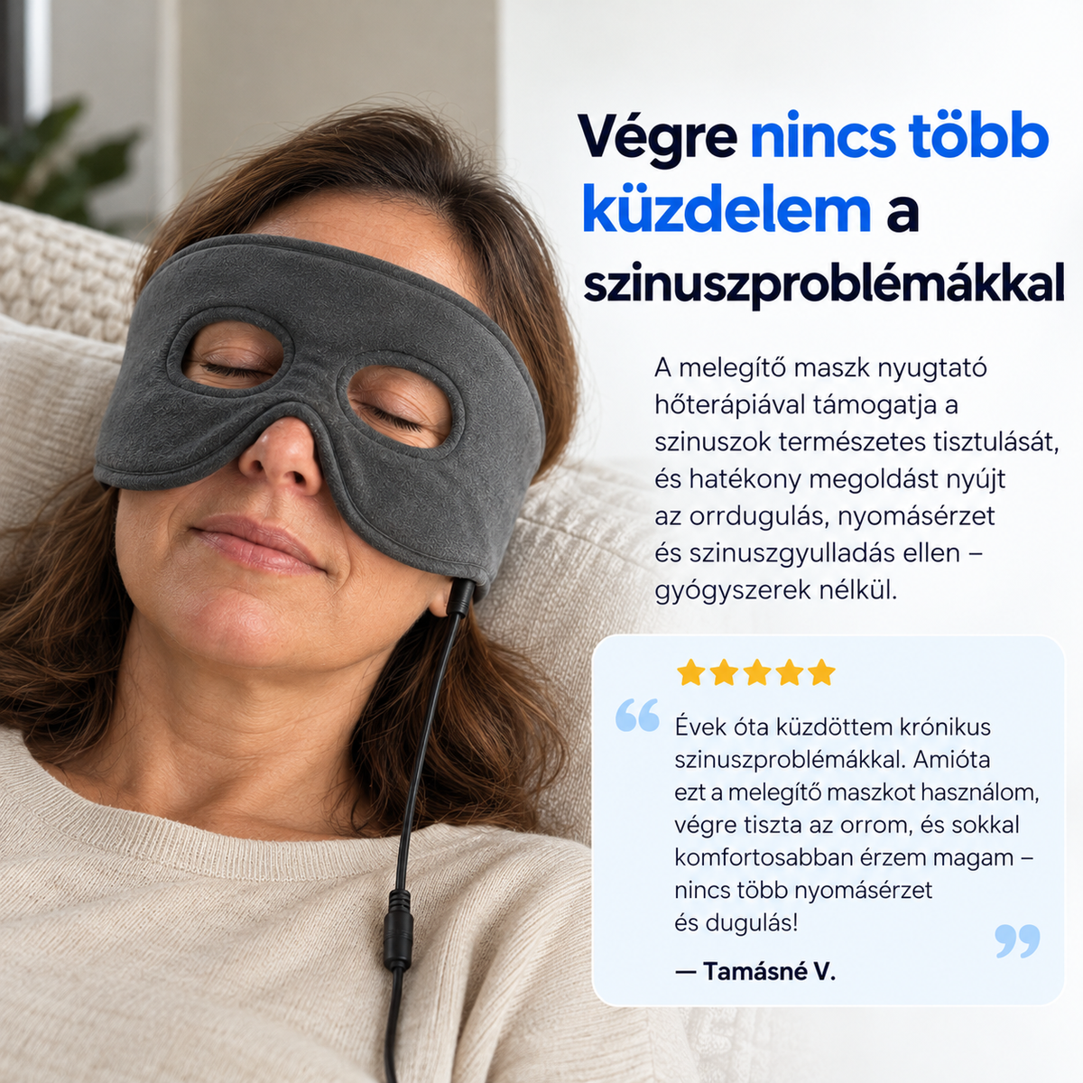 Melegítő arcmaszk