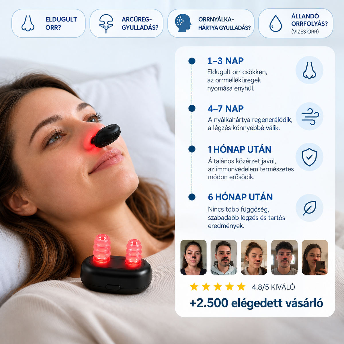 Intranazális vörösfény-terápia