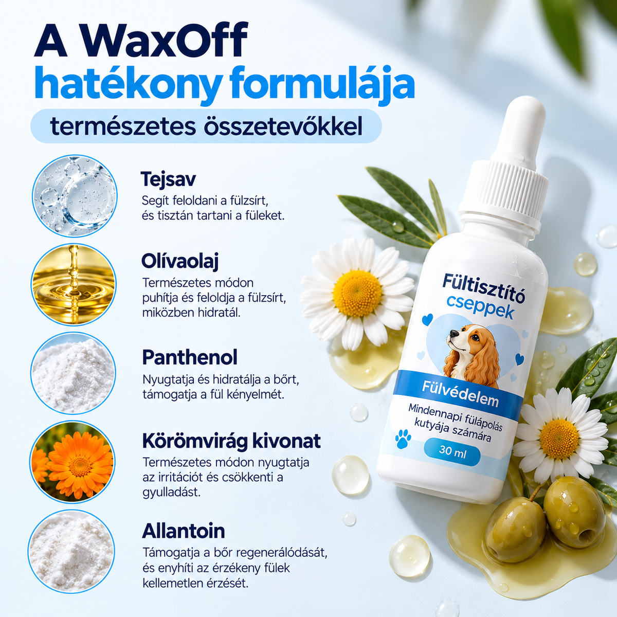 Fültisztító csepp kutyáknak