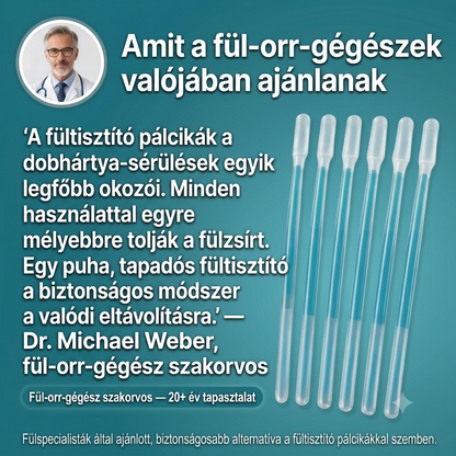 Tapadófejes fültisztító pálca