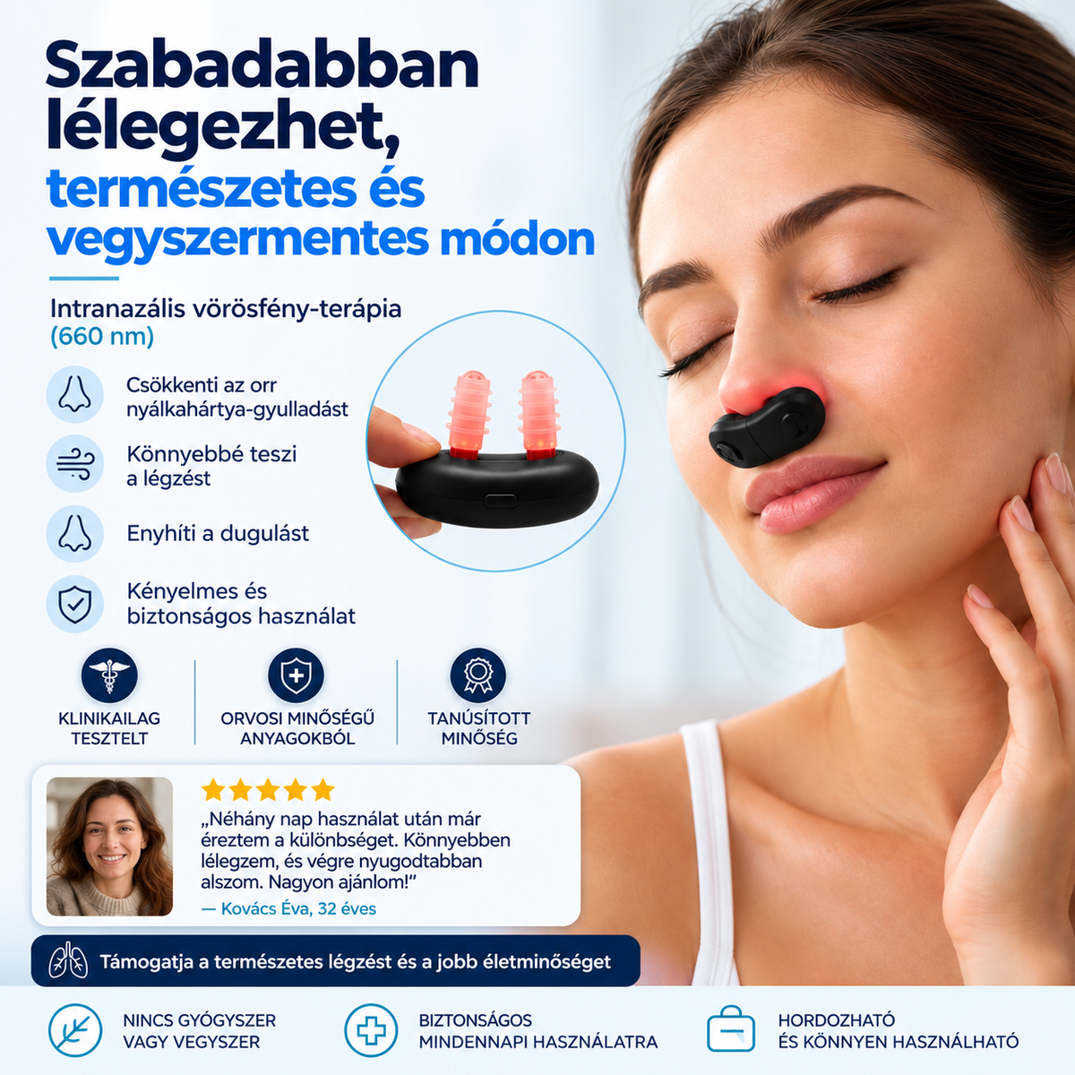 Intranazális vörösfény-terápia