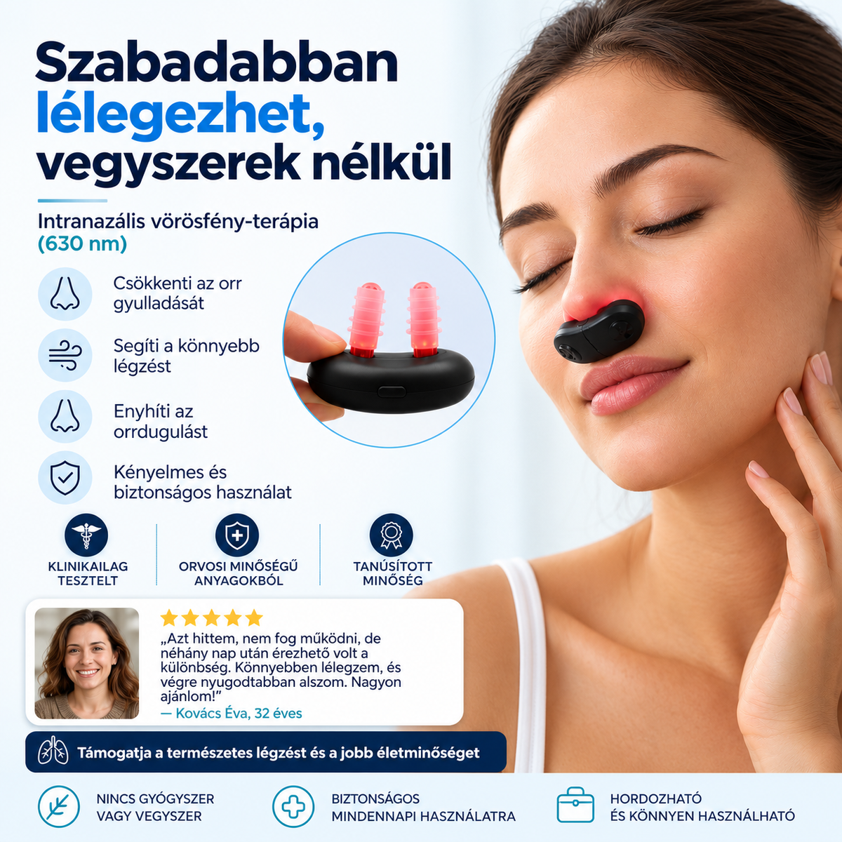 Intranazális vörösfény-terápia