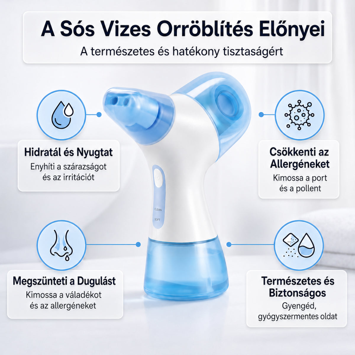 Kettő Funkciós Elektromos Orrtisztító